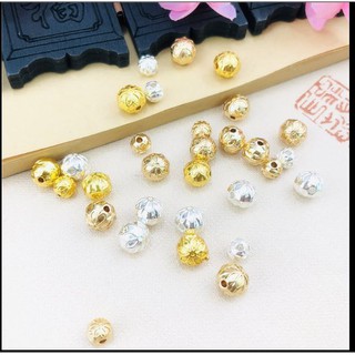 5-10 viên charm khắc cánh hoa 6/8mm mix trang sức