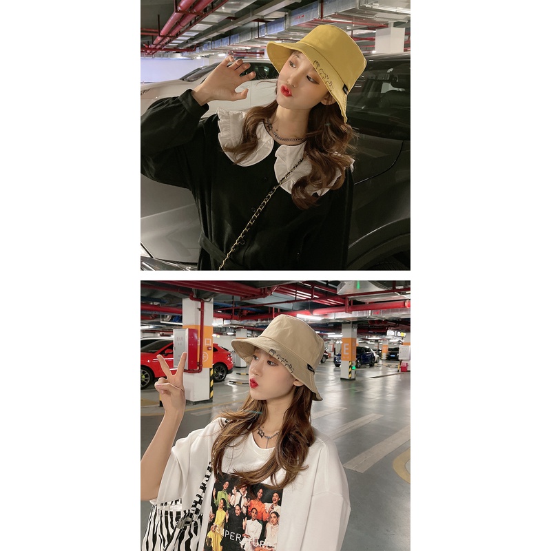 Nón Tai Bèo Chống Nắng Thoáng Khí Thêu Họa Tiết Mèo Dễ Thương Phong Cách Nhật Bản Cho Nữ