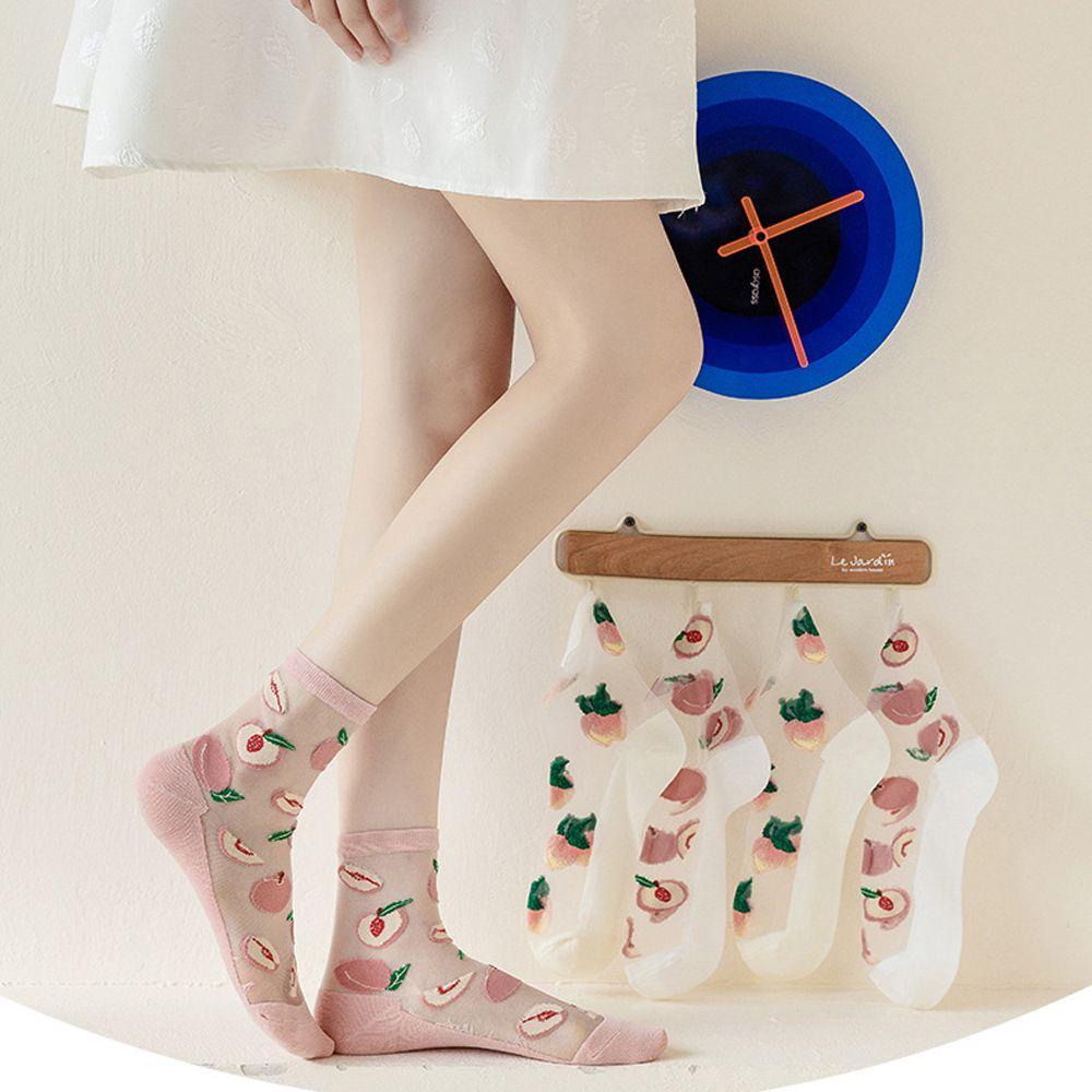 Vớ Lụa Thủy Tinh Trong Suốt Thoáng Khí Thoải Mái Phong Cách Lolita Thời Trang Cho Nữ