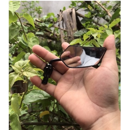 Gương nhí hình lá mỏng mặt trắng cực đẹp gắn các dòng xe