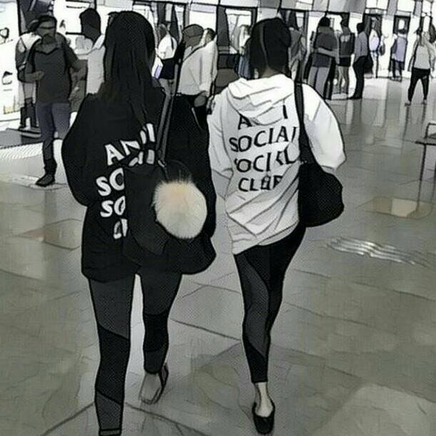 ANTI SOCIAL SOCIAL CLUB Áo Khoác Hoodie In Chữ Anti Social Club Cá Tính