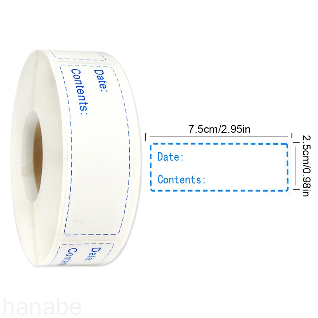 Cuộn 150 Nhãn Dán Ghi Ngày Tháng Dùng Để Bảo Quản Thực Phẩm Trong Tủ Lạnh