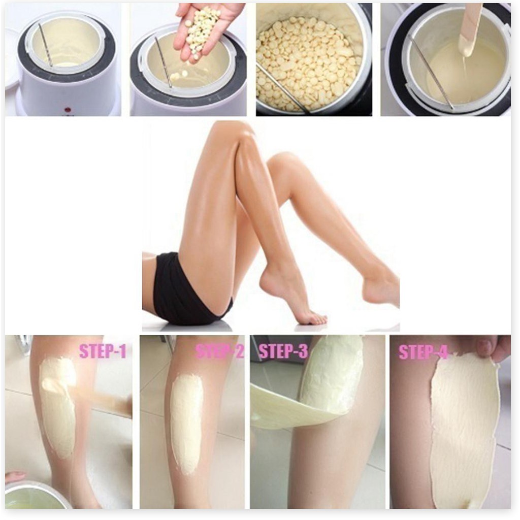 Sáp wax lông TẶNG QUE GẠT Sáp wax lông nóng hạt đậu 100g giúp tẩy tế bào chết cho da, phù hợp với mọi loại da 5868