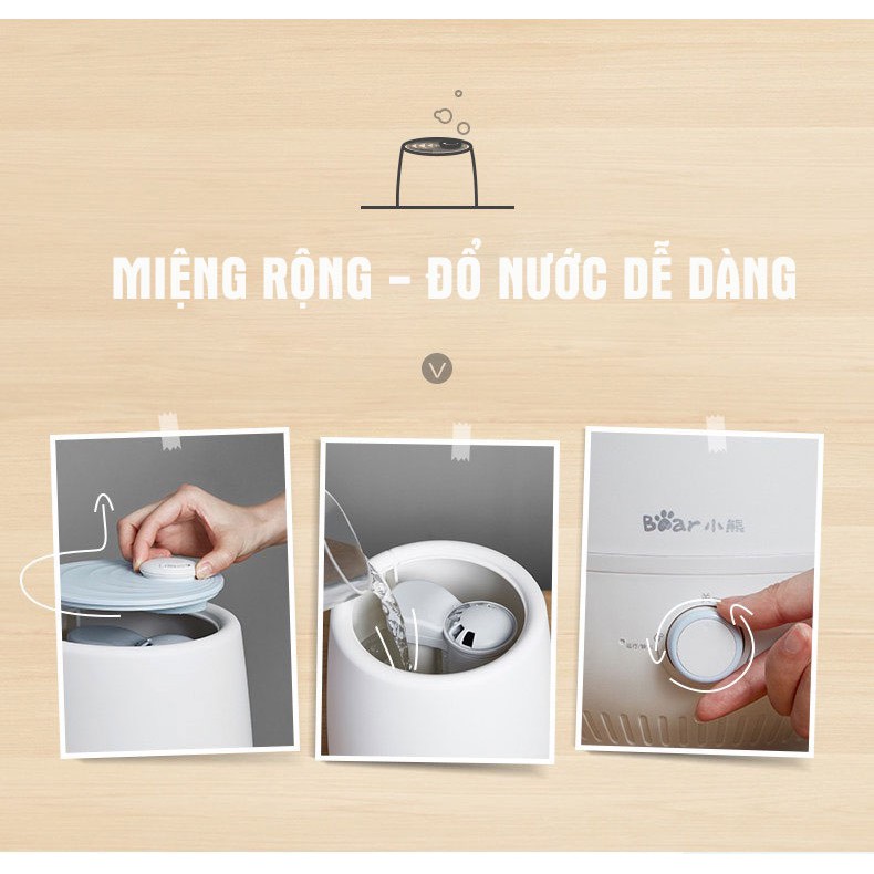 Máy Phun Sương Tạo Ẩm Khuếch Tán Tinh Dầu Bear JSQ-C50Q1 hàng chính hãng có sẵn