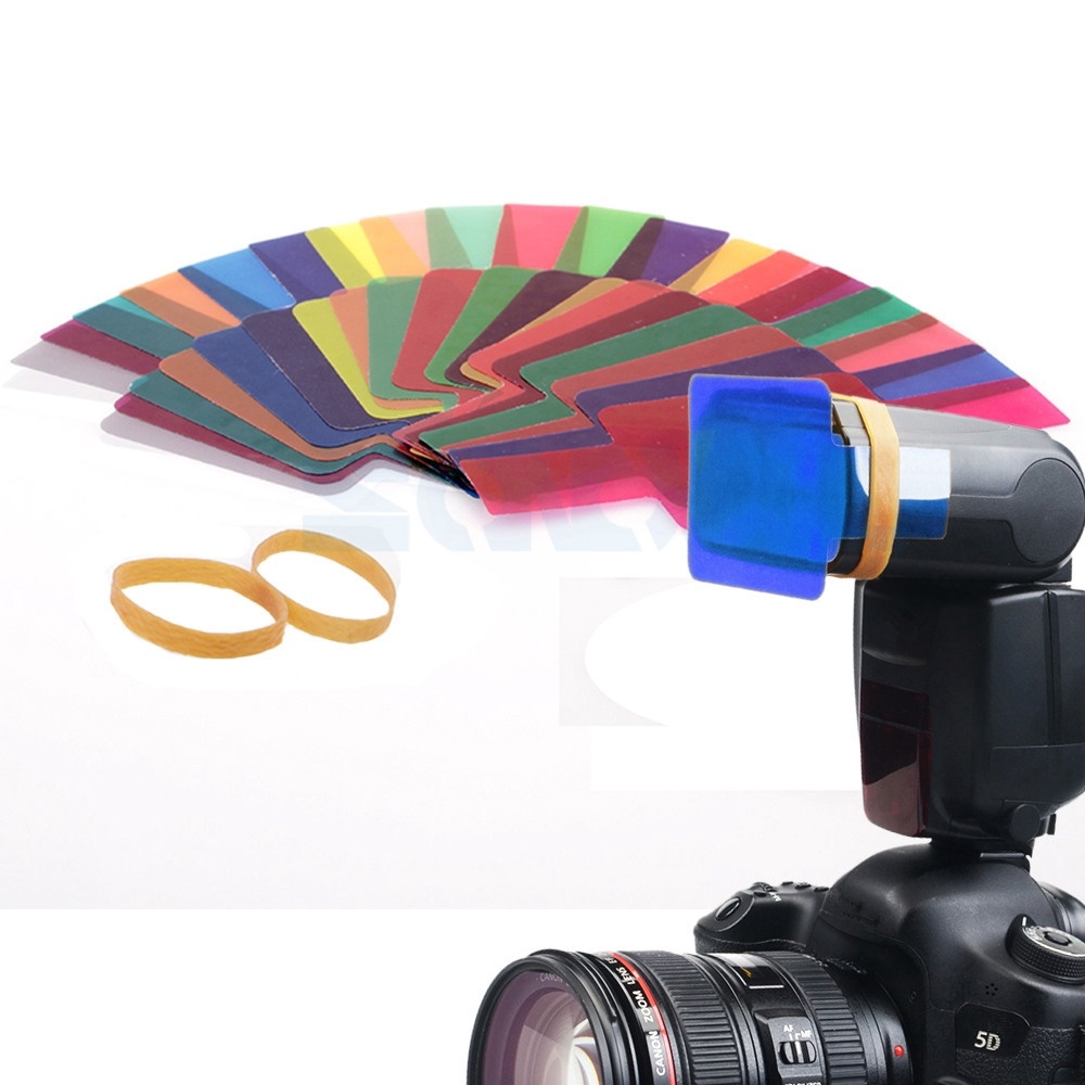 Set 20 tấm lọc màu cho máy ảnh Canon Nikon Yongnuo Flash
