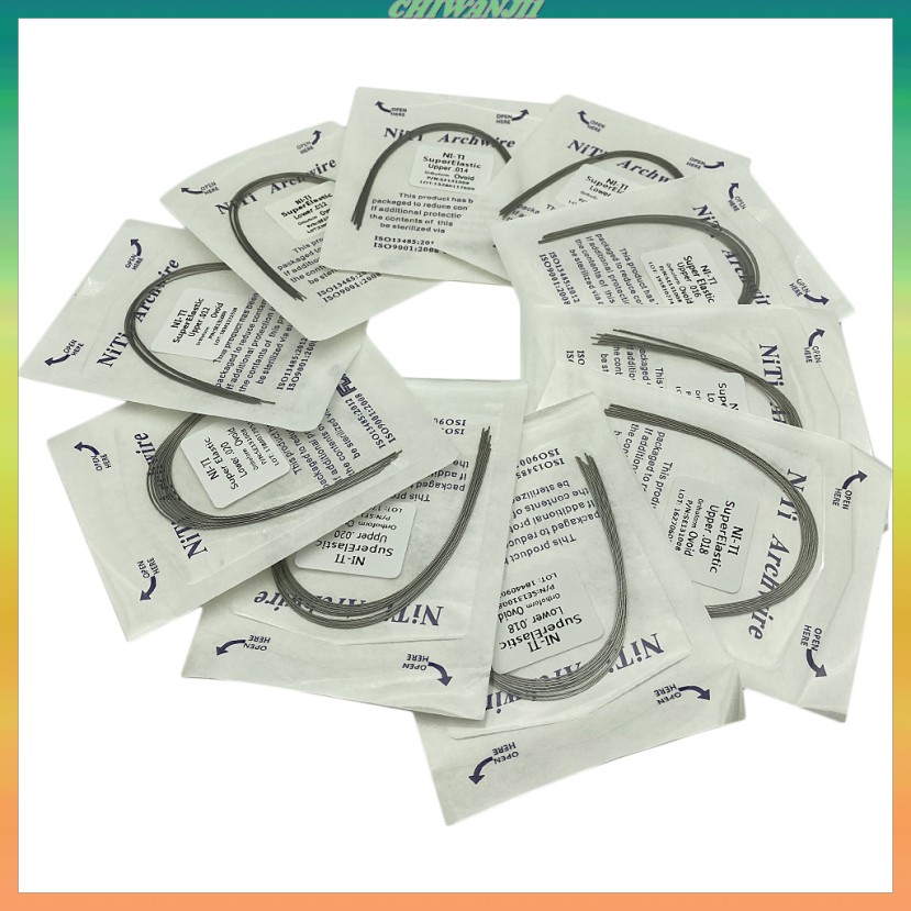 Set 10 túi dây cung Niti chỉnh nha kích hoạt nhiệt