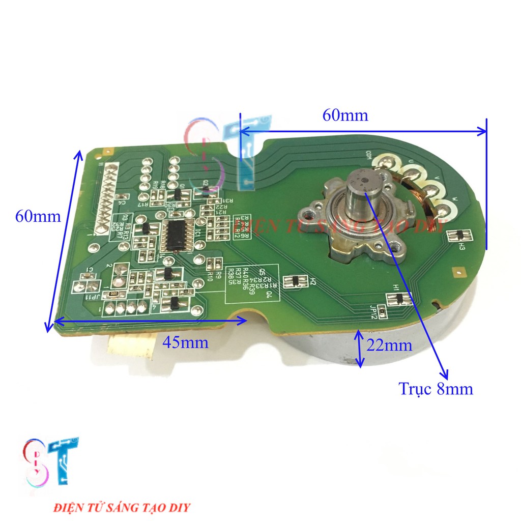 Động Cơ Brushless Không Chổi Than Chế Quạt 12V-24V 20W Trục 6mm