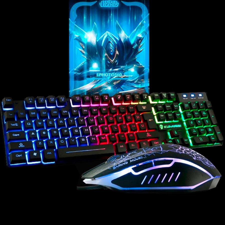 Bộ Bàn Phím Chuột Máy Tính Chuyên Gaming Đèn Led 7 Màu KUIYN T6 | BigBuy360 - bigbuy360.vn