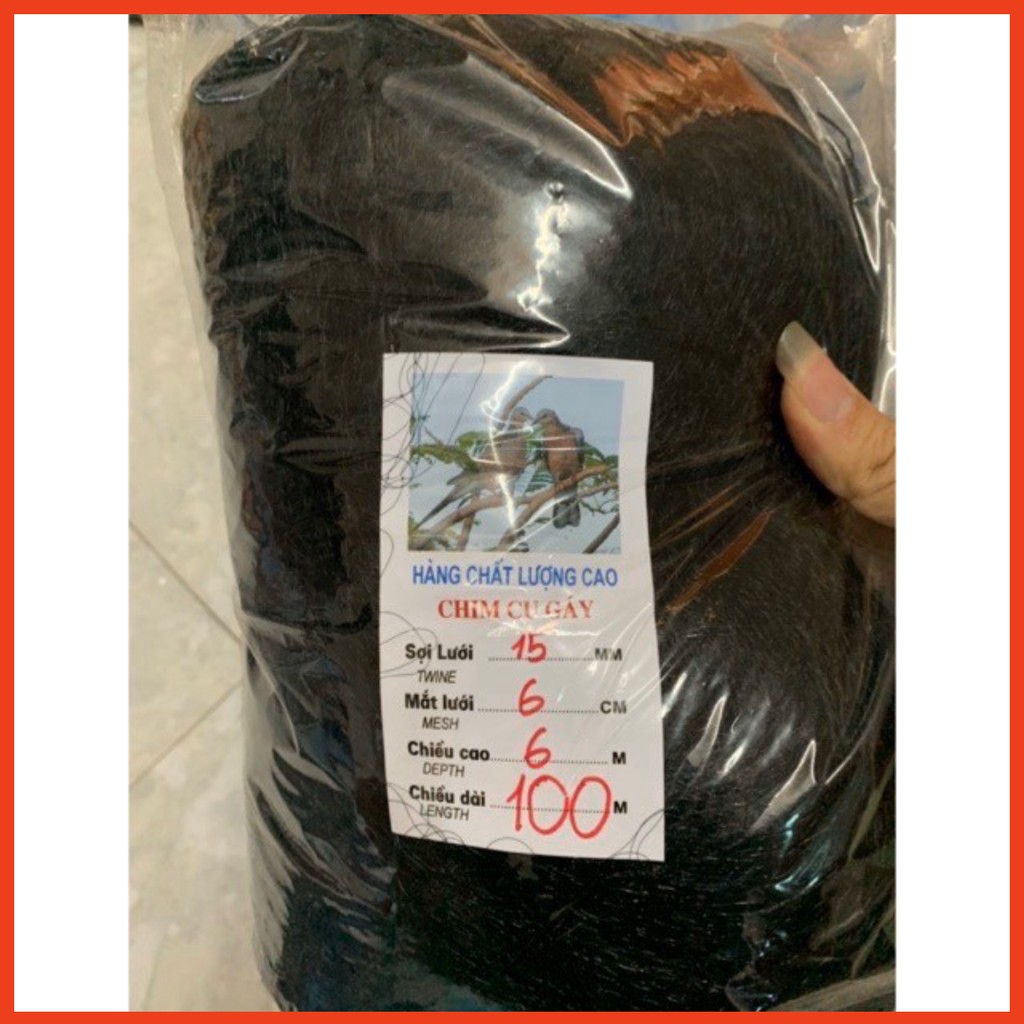 lưới bắt chim 6cm cao 6m dài 100m bắt cu gáy bắt các loại chim to hàng thái lan cực nhậy ( giá siêu khuyến mại )