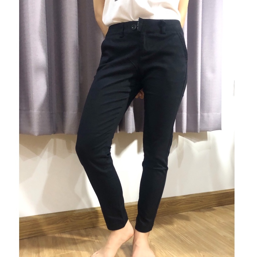 Quần Dài Kaki Thun Màu Kem Sữa / Quần Dài Nữ Trơn Basic