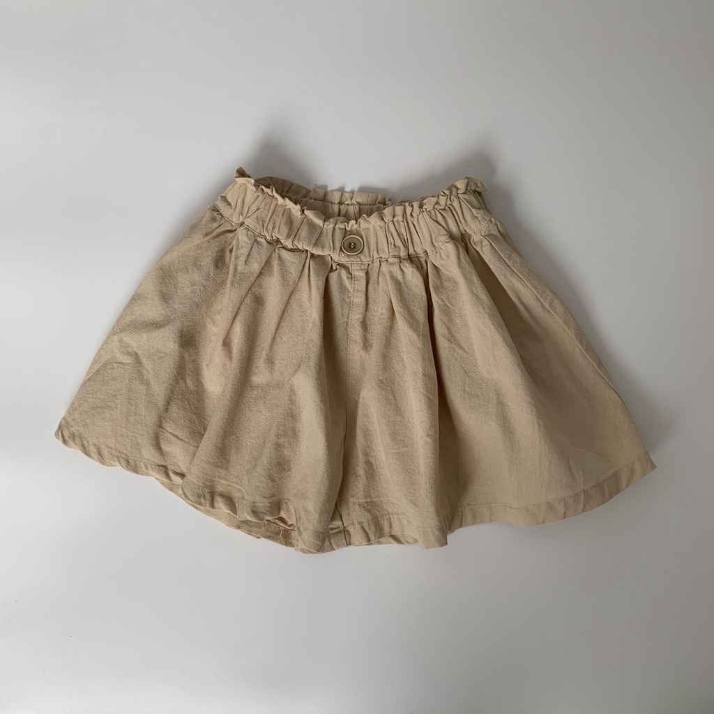 Quần Short Cotton Linen Dáng Rộng Phong Cách Hàn Quốc Thời Trang Mùa Hè Cho Bé Gái 5 Tuổi