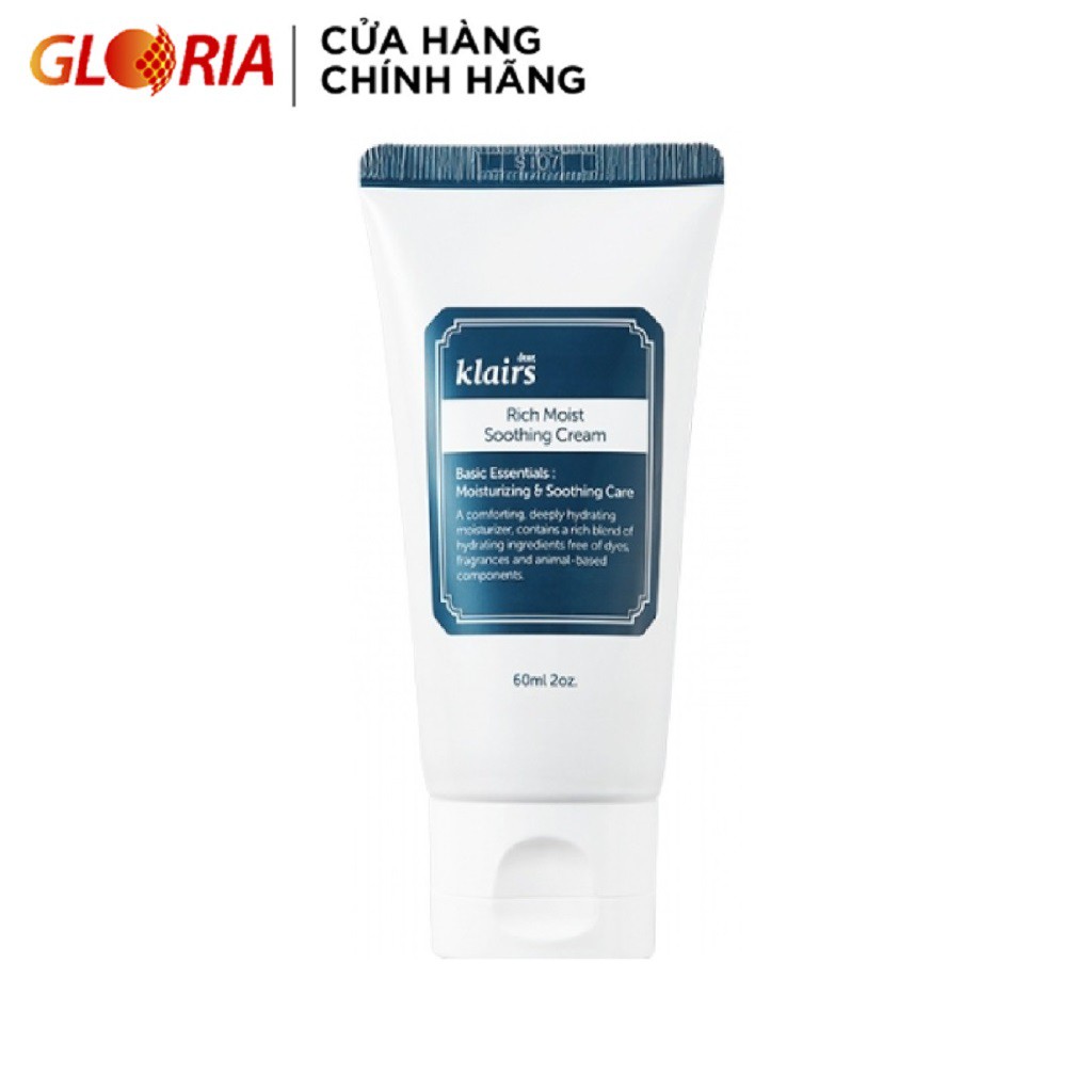 [Mã FMCGMALL -8% đơn 250K] Kem Dưỡng Ẩm Klairs Rich Moist Soothing Cream 60ml Và 80ml | BigBuy360 - bigbuy360.vn