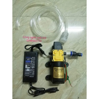 Bộ bơm nguồn mini 12v dùng phun thuốc, phun sương, tưới lan