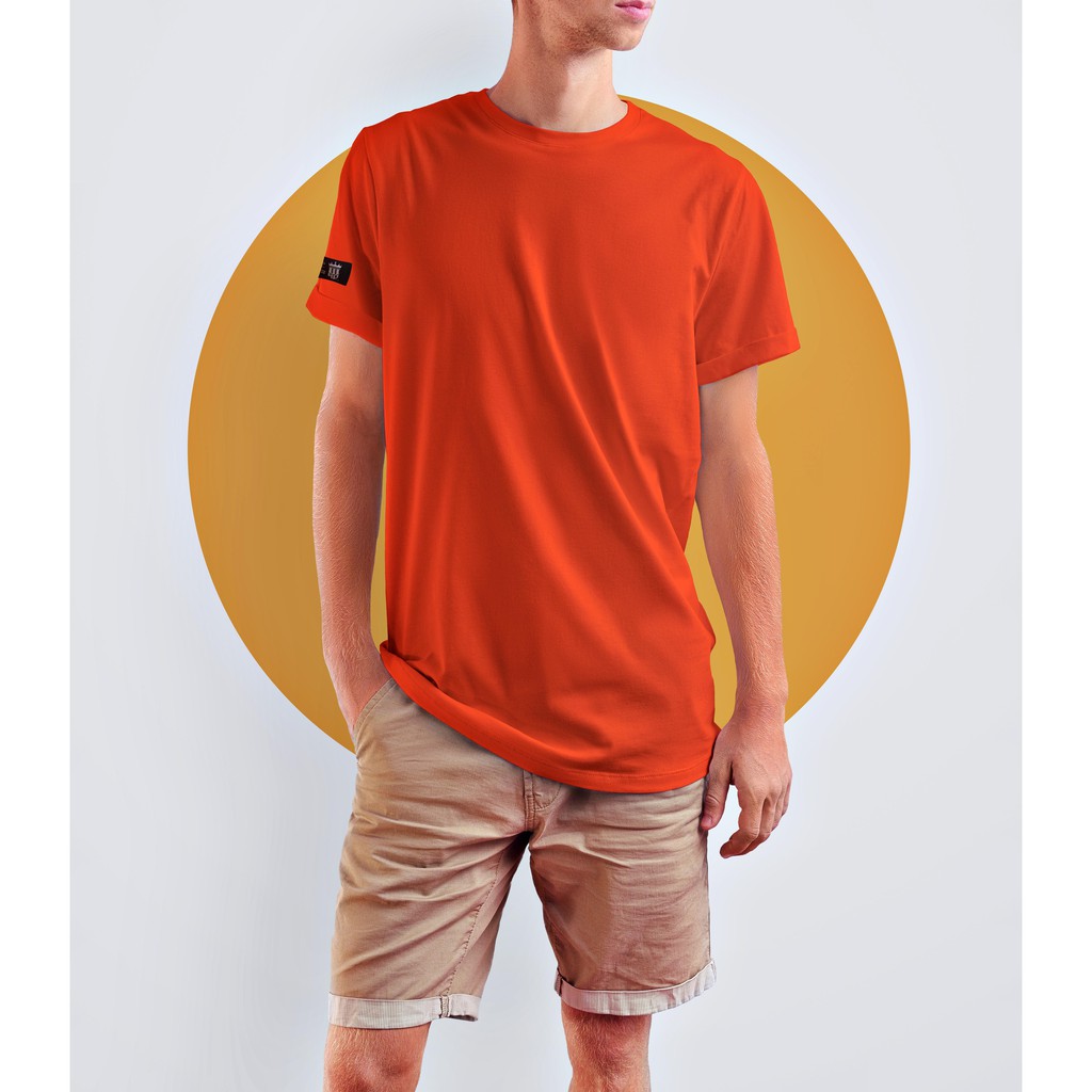 Áo thun Unisex The Third Basic Tee phông trơn nam nữ tay lỡ oversize form rộng  màu cam | BigBuy360 - bigbuy360.vn