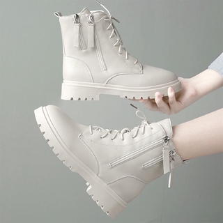 Giày bốt DR. MARTENS bằng cotton dày dặn tăng chiều cao kiểu dáng thời trang thu đông 2020 cho nữ