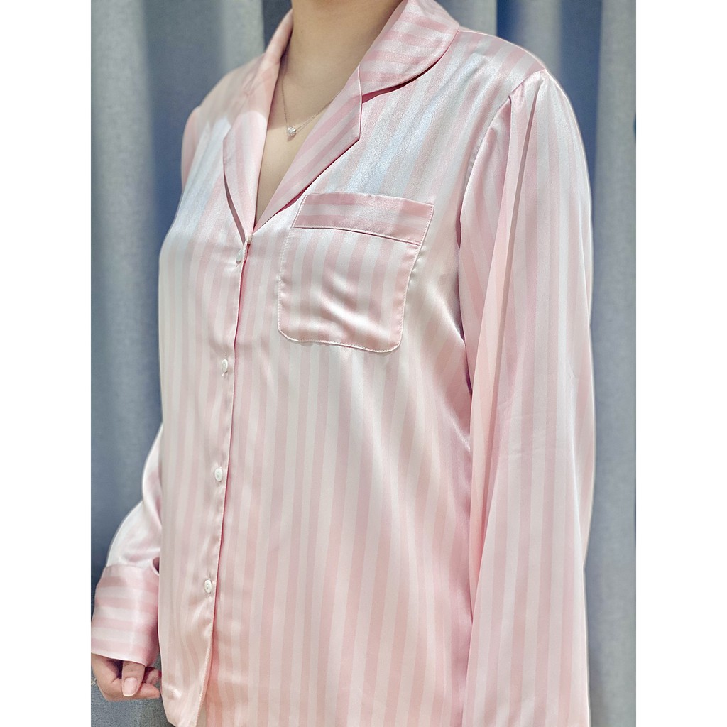 Pyjama pinky lụa hồng lalalune cho mẹ