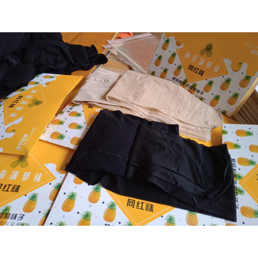 1 quần tất da mỏng siêu dai, quần tất giấy hình quả dứa