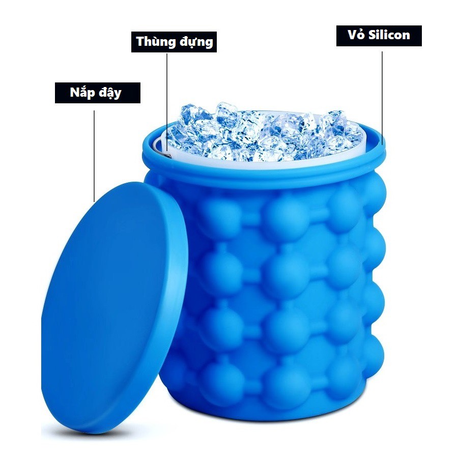 Cốc làm đá thông minh có nắp đậy tiệt trùng - Cốc làm đá viên an toàn vệ sinh