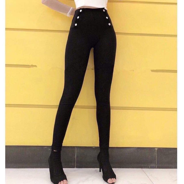 MỚI-QUẦN LEG LƯNG CAO 2 HÀNG NÚT
