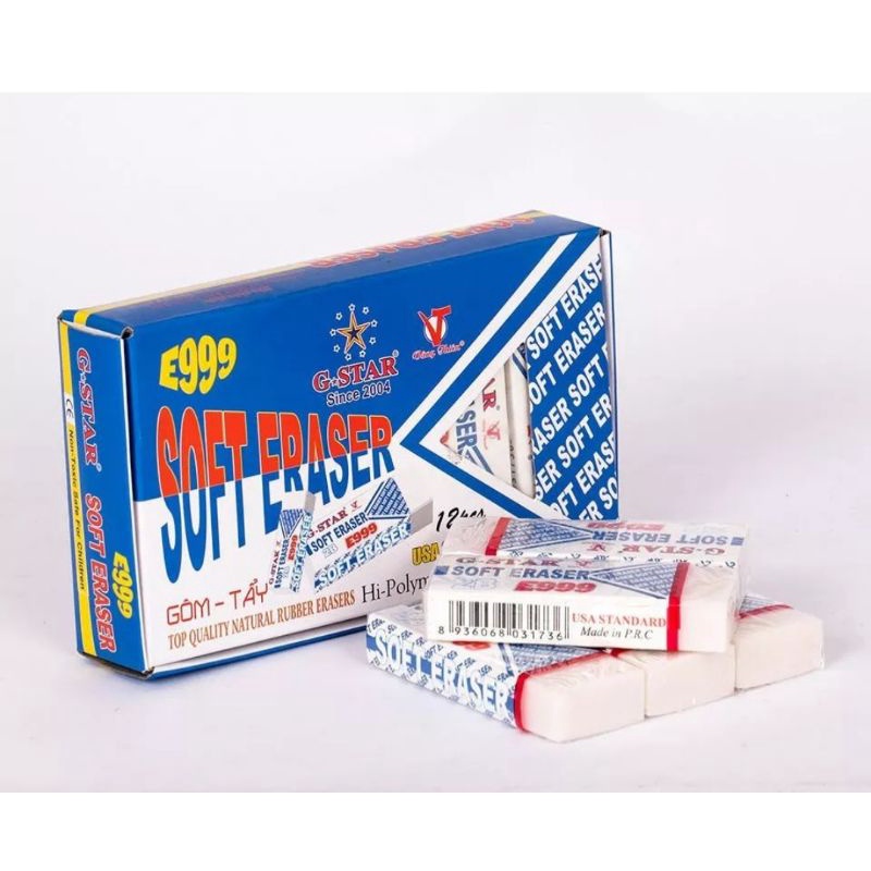 5 Gôm bút chì E999 GSTAR ⚡ SALE SẬP SÀN ⚡ Tẩy bút chì thiết kế đẹp mắt, nhỏ gọn, dẻo dai, an toàn