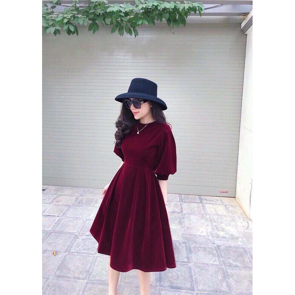 Váy Nhung Đỏ