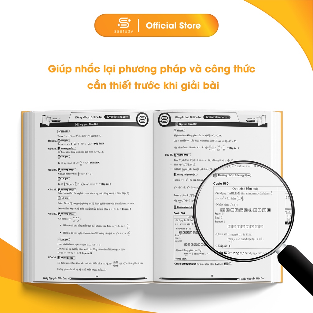 Sách 20 đề thi môn toán THPT quốc gia chọn lọc biên soạn bởi thầy Nguyễn Tiến Đạt (tặng kèm app học và giải đề chi tiết)