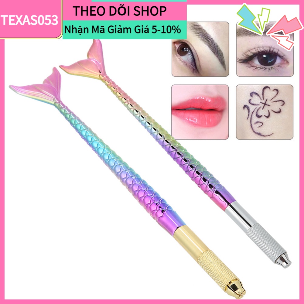 [Hàng mới về] Bút xăm lông mày thủ công đầu tròn hình đuôi cá chất lượng cao