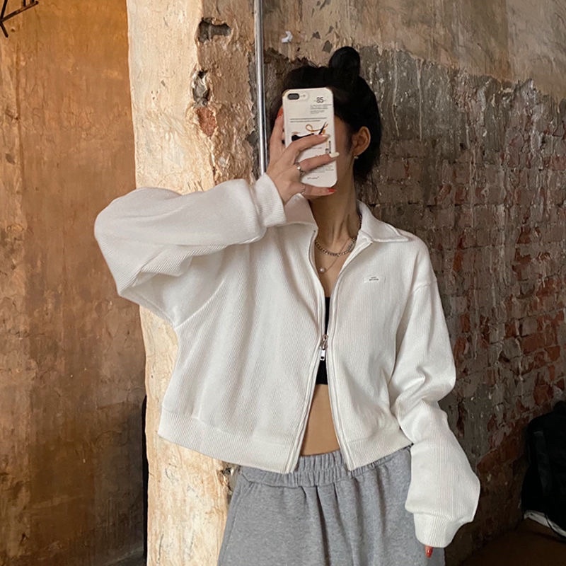 Áo Polo Nữ, Áo Croptop Polo Nữ 2 Khoá Phong Cách Hàn Quốc | BigBuy360 - bigbuy360.vn