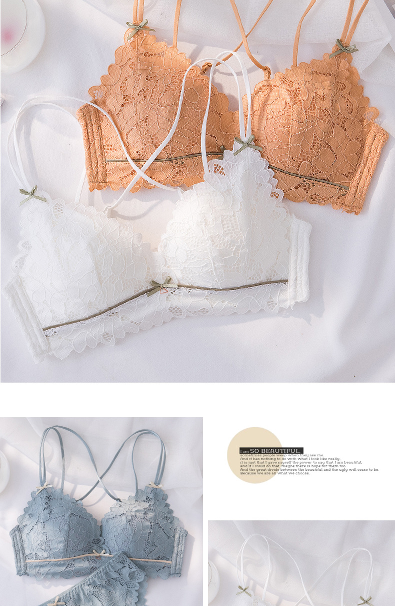 Bộ đồ lót không gọng phối ren xinh xắn đáng yêu dành cho nữ | BigBuy360 - bigbuy360.vn