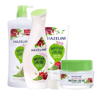 Combo bộ sản phẩm dưỡng trắng da Hazeline Matcha Lựu Đỏ