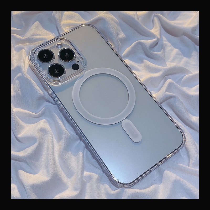 Ốp lưng trong suốt từ tính Magnetic Case Chống Sốc Cao Cấp Cho for iPhone  14 Pro Max 11 12 13 Pro Max 13 Mini, hỗ trợ sạc không dây