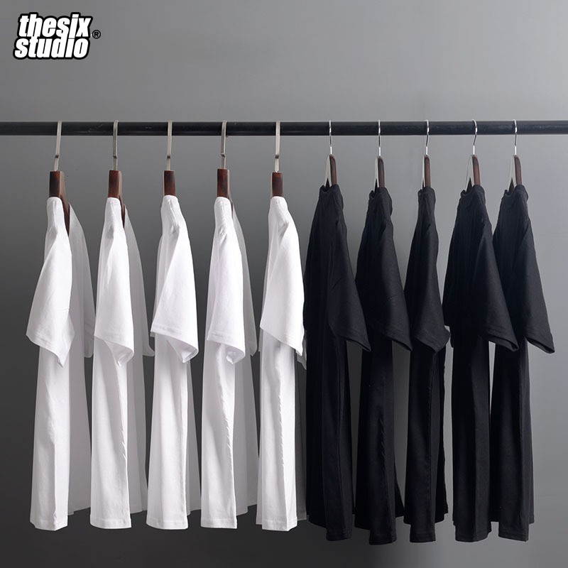 Áo thun trắng trơn - áo thun đen trơn unisex basic Thesix brand