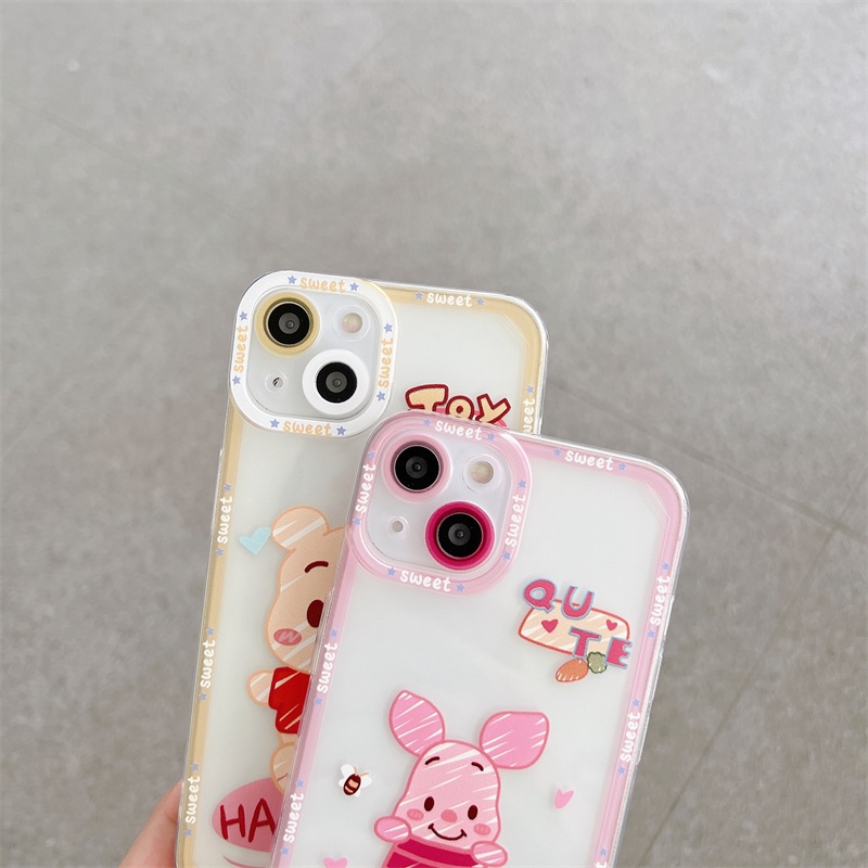 Ốp Điện Thoại Mềm Trong Suốt Chống Sốc In Hình Gấu Pooh Cho iPhone 14 13 12 11 Pro Max XR X XS Max 7 8 Plus