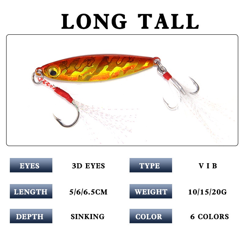 Mồi Giả Câu Cá Bằng Kim Loại 7g / 10g / 15g / 20g / 30g