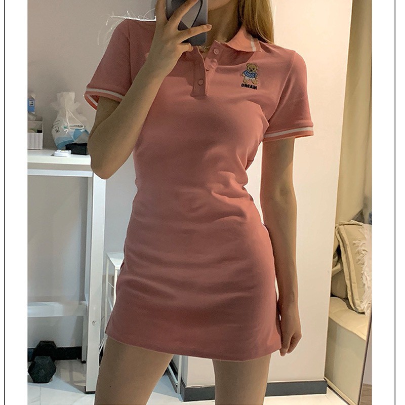 Váy Thun Body ❤️ FREESHIP ❤️ Váy Thun Có Cổ Polo ❤️Tay Ngắn Cực Tôn Dáng | BigBuy360 - bigbuy360.vn