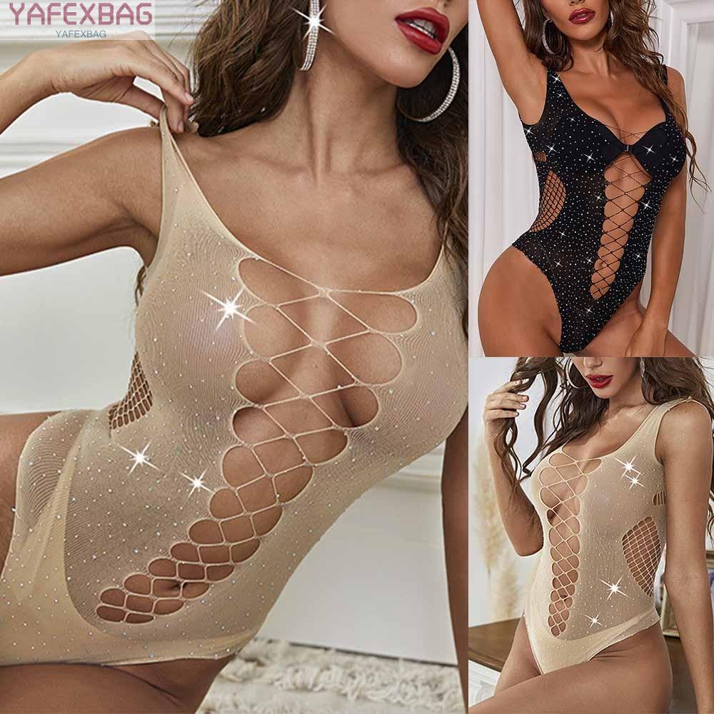 Women Sleeveless See Through Bodysuit Leotard High Cut Gstring Thong Lingeries jwSLCOhu fZmPDDM