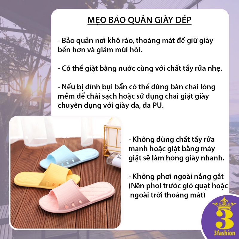 Dép Nhựa Đi Trong Nhà, Đi Trong Nhà Tắm Nhựa EVA Cao Cấp Siêu Nhẹ Êm Chân Chống Nước - 3190M