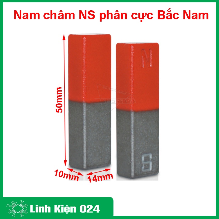 Nam châm thanh NS phân cực bắc nam thí nghiệm vật lý