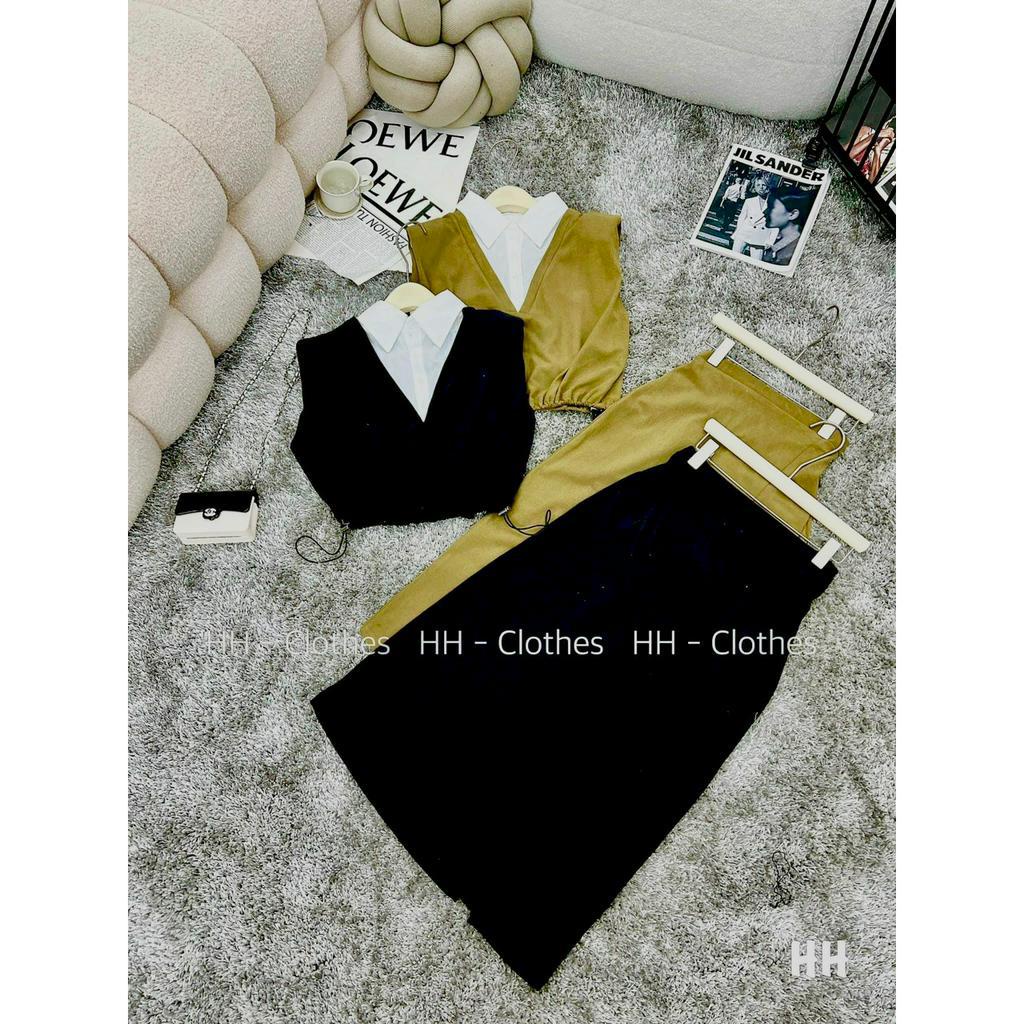 Siêu phẩm sét váy phối sơ mi TH56