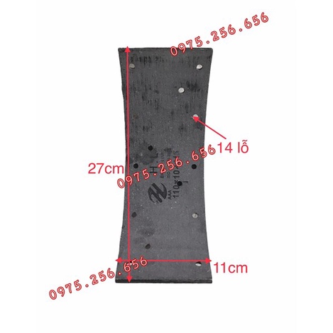 1 cái Má Phanh HD 3T5 Bản 11*10*301 14 lỗ phụ tùng ô tô