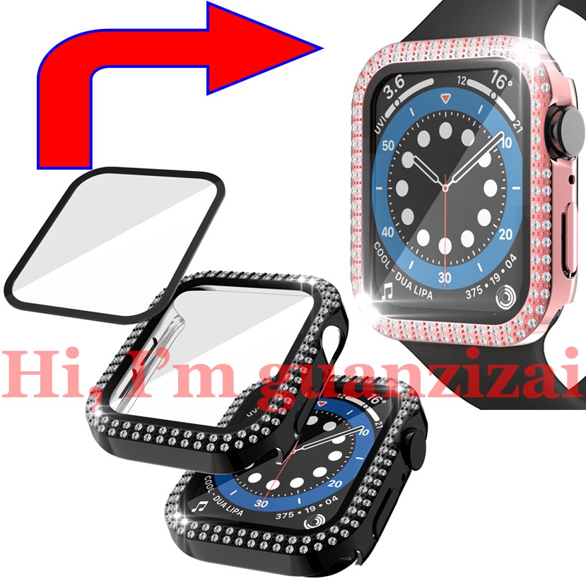 Bộ Ốp Bảo Vệ 2 Trong 1 + Kính Cường Lực Cho Watch Se / 6 / 5 / 4 / 3 / 2 / 1, 38 / 42 / 40 / 44