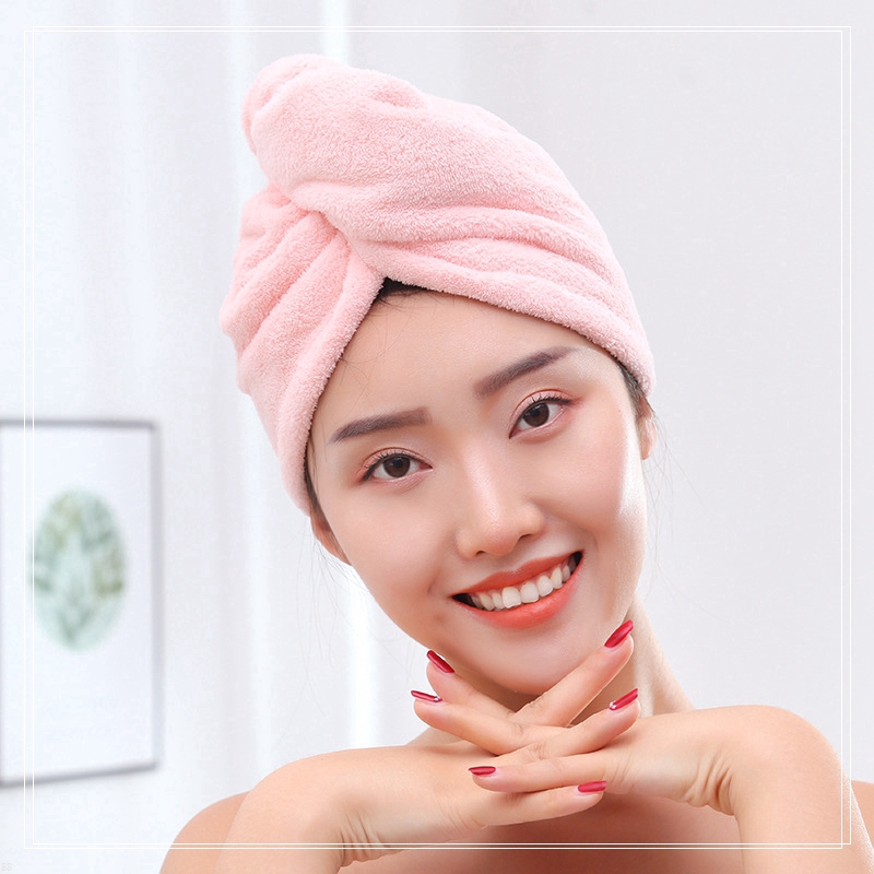 Coral Fleece Rapid Drying Hair Towel Cap Quick Dry Hat Shower Wrap Bathing Super Absorbent Turban