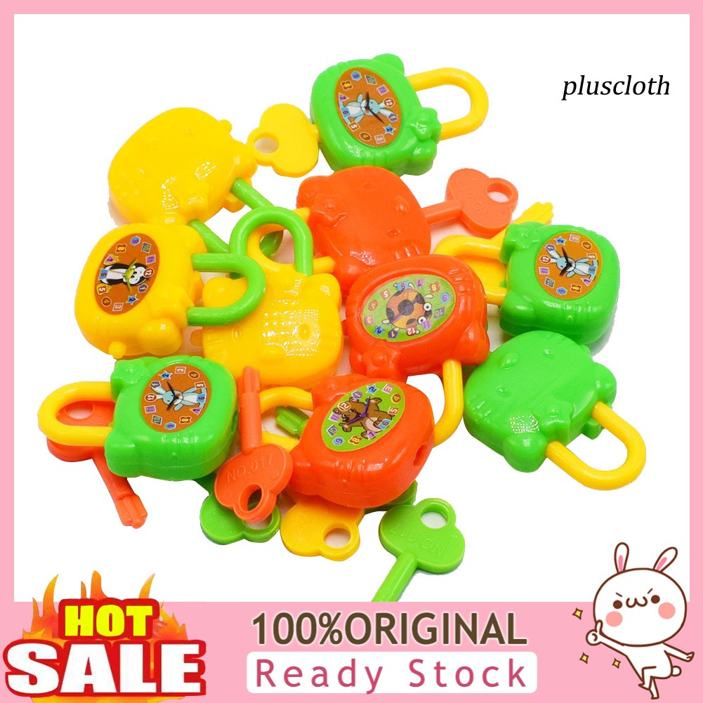5 Bộ đồ chơi mini gồm ổ khóa và chìa khóa bằng nhựa nhiều màu sắc cho bé