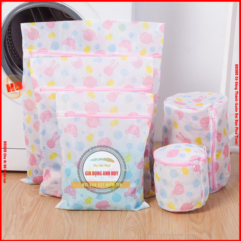 Túi Lưới Giặt Đồ, Túi Giặt Quần Áo 1 Set 5 Chi Tiết Đựng Được nhiều Mẫu Quần Áo - HD365