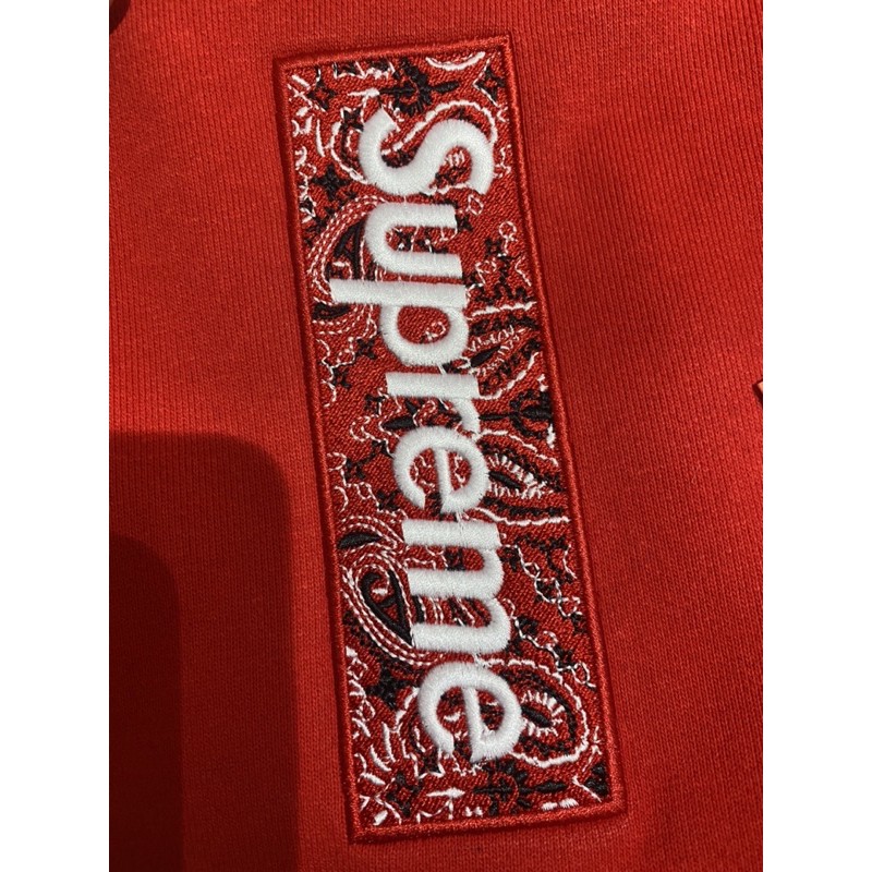 ⚡️[CHỈ 1 NGÀY] - Áo hoodie Supreme Bandana Box logo Red mirror quality cao cấp full tag túi, áo hoodie supreme