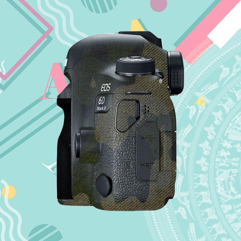 Miếng Dán Skin Máy Ảnh 3M - Mẫu Camo xanh  - Cho máy ảnh Canon 5D/ 5D2/ 5D3/ 5D4/ 6D/ 6D2/ 1DX...