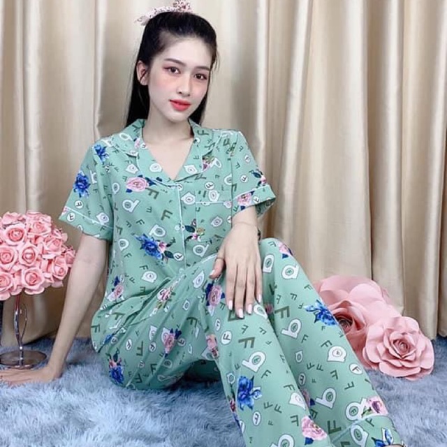 Đồ bộ lụa thái quần dài tay ngắn đủ size 40-80 kg