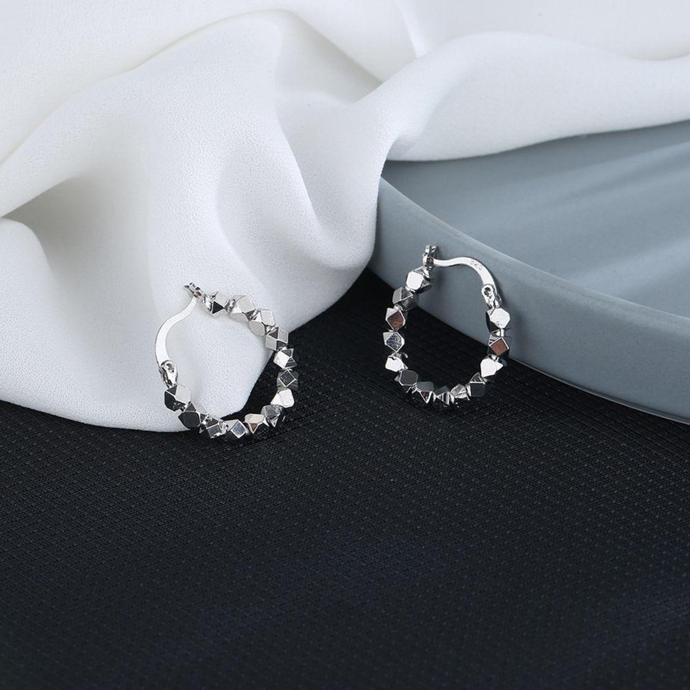 Bông Tai Hình Học Thời Trang Dành Cho Nữ|Khuyên Tai Nam Nữ Hình Khối Lập Phương Đính Hạt