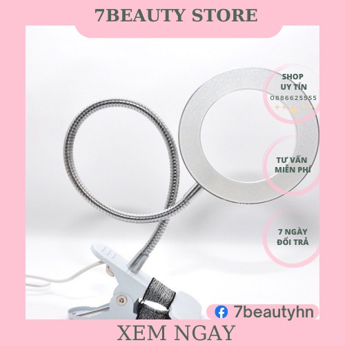 ĐÈN LED MINI(GỒM SẠC) KẸP BÀN LÀM NAIL,NỐI MI,PHUN XĂM 2 CHẾ ĐỘ SÁNG