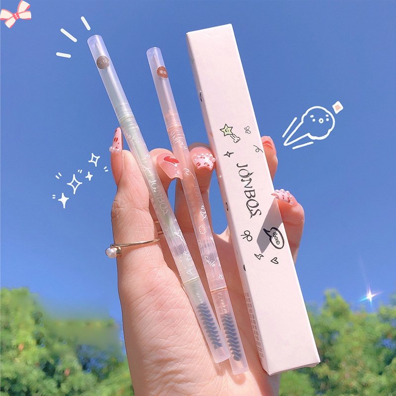Bút Chì Kẻ Lông Mày Hai Đầu Tam Giác Nhỏ Tự Nhiên Bền Màu Kháng Nước Chống Mồ Hôi Không Phai Màu
